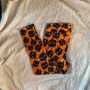LuLaRoe Black Cat Halloween Leggings TC2